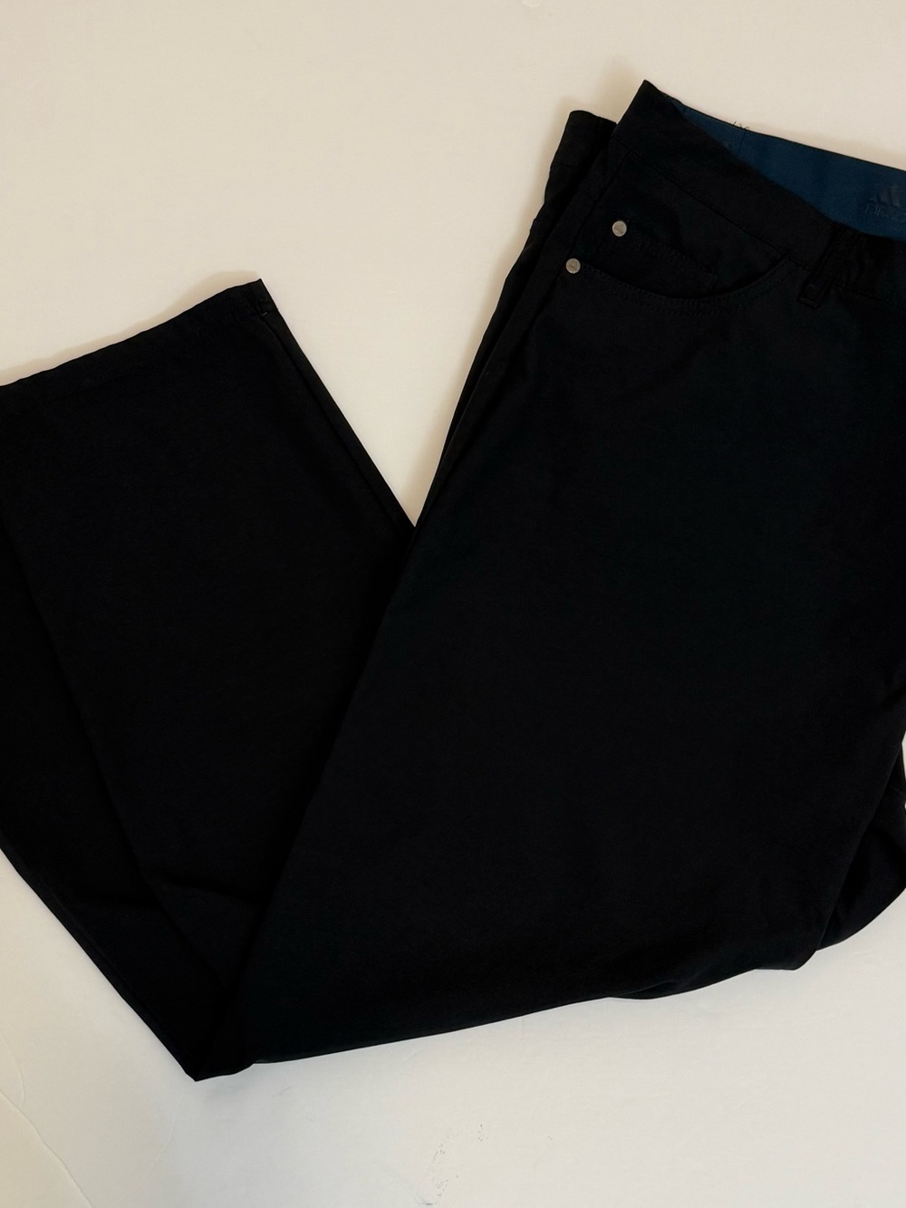 Men’s Adidas Golf Pants 42x30 Black Go-To 5 Pocket Tapered Fit Jet Black